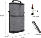 ALLCAMP 2 Bottle Wine Tote Carrier - Image 2