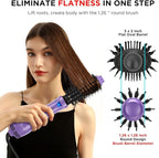 Hot Air Brush, Aima Beauty Salon One-Step Hair Dryer and Volumizer, 4-in-1 Hair Dryer Brush, Hair Styling Tools, Purple-Round