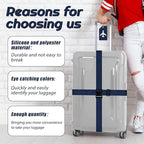 Weewooday 8 Pcs Luggage Straps Suitcase Tags Set - Image 4