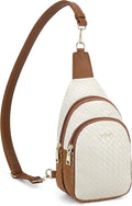 Telena Small Sling Bag for Women Leather Crossbody Fanny Packs Chest Bag for by Telena
