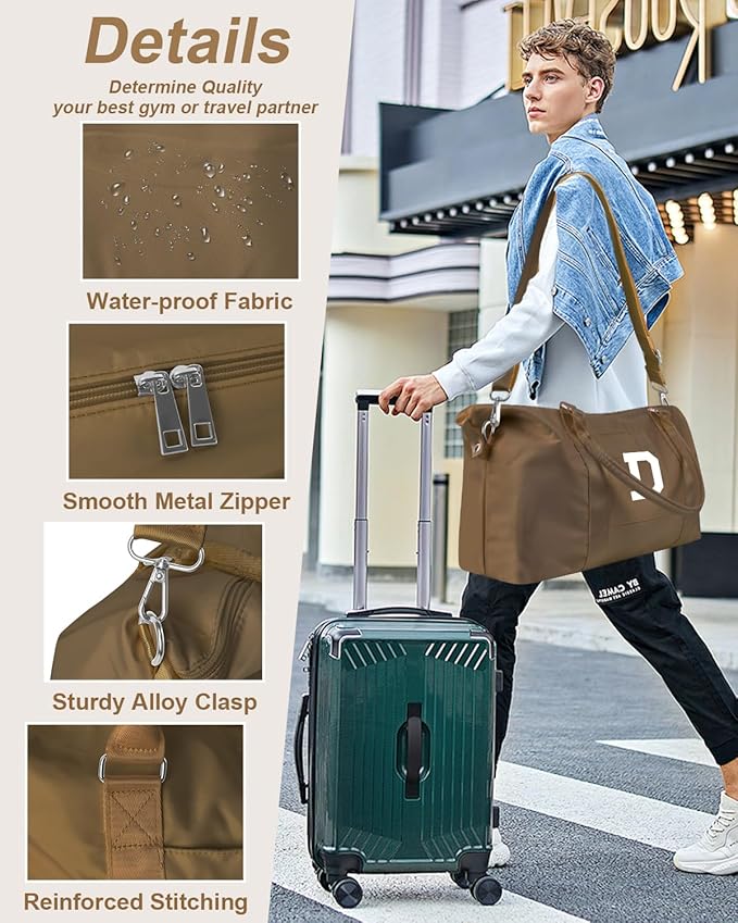 Birthday Graduation Gifts for Daughter, Initial Travel Duffel Bag Sports Gym - Image 3