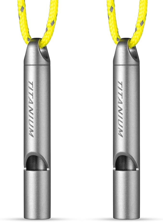 Titanium Emergency Whistle, Survival Safety Whistles by FEGVEEDC-CreateandenjoyEDC