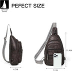 Sling Bag for Women Crossbody Fanny Pack Sling Purse Backpack Vegan Leather - Image 3