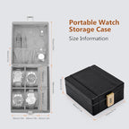 BISON DENIM Watch Box, 4 Watch Travel Case - Image 2