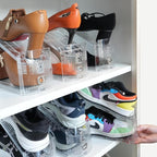 Shoe Slots Organizer, 50% Space-Saving Storage Rack Holder, Transparent - Image 7