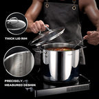 Tri-Ply Stainless Steel Pots and Pans Set 11-PC, 18/10 Stainless Steel - Image 6