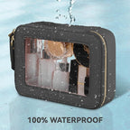 Prite Clear Makeup Bag Cosmetic Organizer Case Waterproof Travel Toiletry Bag - Image 5