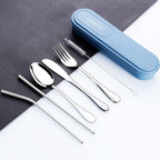 Portable Utensils Set with Case, Lunch Box Includ Fork Spoon Knife, Dishwasher - Image 3