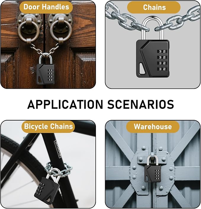 LAFENLIN 4 Pack Combination Locks, Locker Locks - Image 6