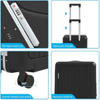 TABU 20" Ride-on Luggage with Seat，Front Opening Carry-On Hardshell Ride On - Image 6