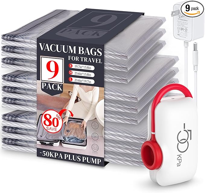 VMstr 9 Pack Vacuum Storage Bags by VMSTR