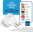 Ceptics Italy Power Adapter, Type L plug adapter, Universal Travel Adapter Chile - Image 2