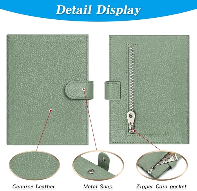 Passport Holder for Travel Women RFID Blocking Genuine Leather Passport Wallet - Image 7