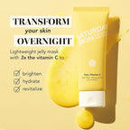 Saturday Skin Yuzu Vitamin C Sleep Mask Regenerist Retinol Ultra Rich Face Moisturizer Cream Smooth Skin and Reduce Wrinkles Ideal for All Skin Types 50ml(Tube)