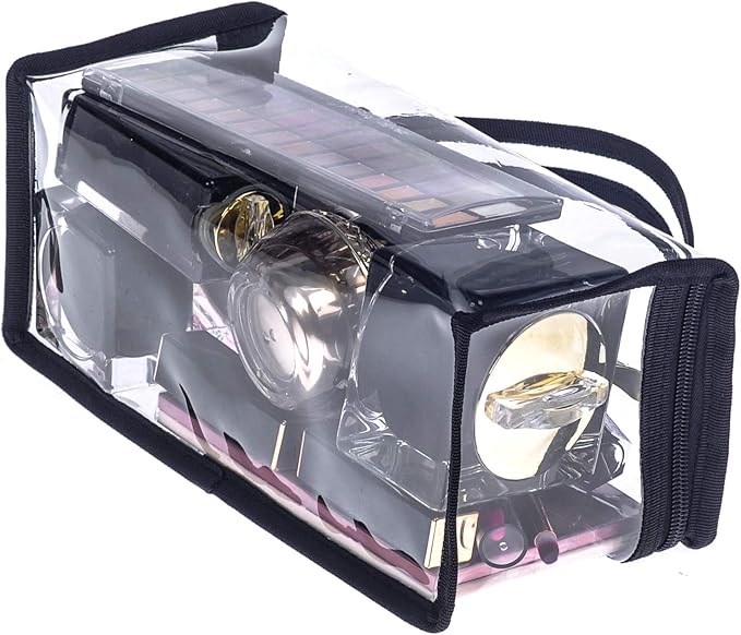 Small Rectangular Clear PVC Makeup Bag Make Up Artist Tool Organizer Pouch Bag - Image 4