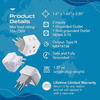 Ceptics Brazil Travel Adapter Plug - Image 10