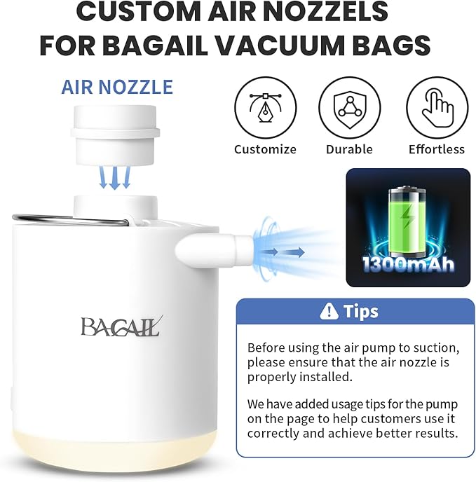 BAGAIL TPU Vacuum Bag for Travel, Reusable Compression Bag - Image 3