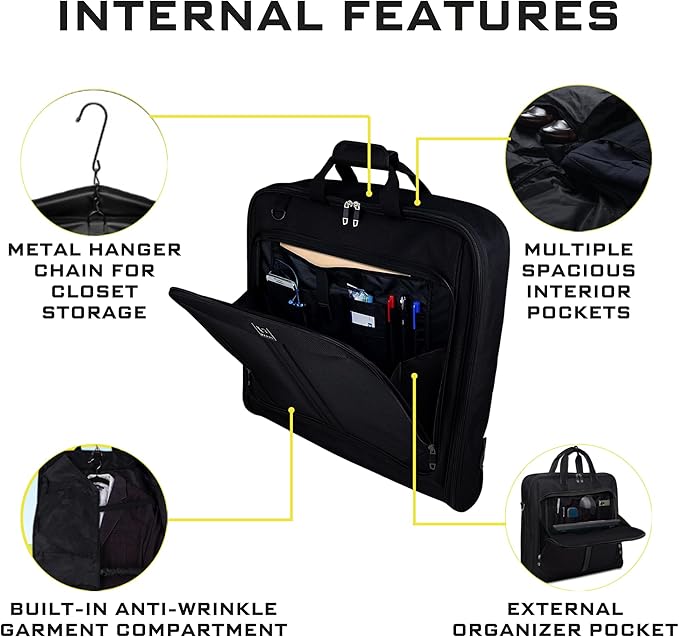 Premium Suit Garment Bag Carry On - Image 5