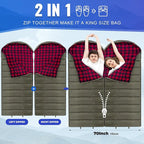 0 Degree Sleeping Bag Cotton Flannel Winter Cold Weather - Image 6