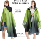 Rain Poncho Jacket Coat Hooded Zipper Style - Image 5