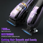 BESTBOMG® Professional Hair Clippers for Men, Professional Barber Clippers and Trimmer Set, Mens Cordless Hair Clipper for Barbers Haircut Kit, BS-808C (Blue)