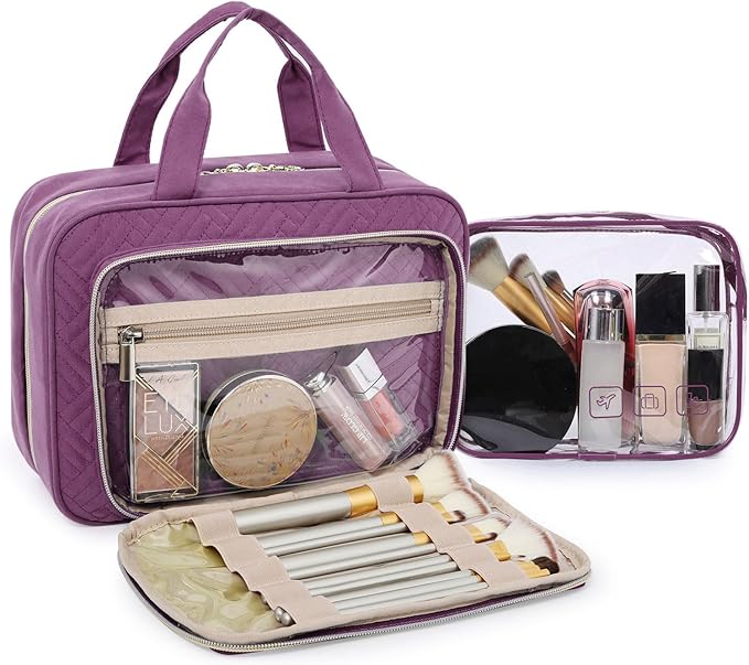 BAGSMART Toiletry Bag Hanging Travel Makeup Organizer - Image 2