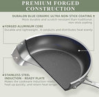 Nuwave Healthy Duralon Blue Ceramic Nonstick Coated 9pc Cookware Set, - Image 3