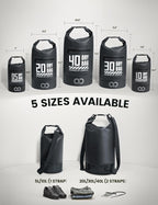 Lamicall Dry Bag Waterproof Backpack - 5L/10L/20L/30L/40L Roll Top Waterproof - Image 2