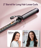 Curling Iron 1 1/2 Inch for Big Curls, 14 Heat Settings Big Barrel 1.5 Inch, Ceramic Large Barrel Curling Iron 1 1/2 Inch with Argan Oil Infused,