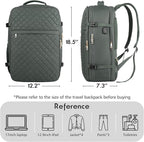 MOMUVO Large Travel Backpack Women, Flight Approved Carry On Backpack, Water - Image 6