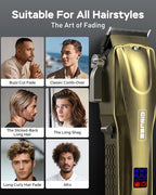 Hair Clippers for Men Professional Cordless & Corded - Barber Clippers Rechargeable for Hair Cutting, Beard and Body Grooming Kit for Household