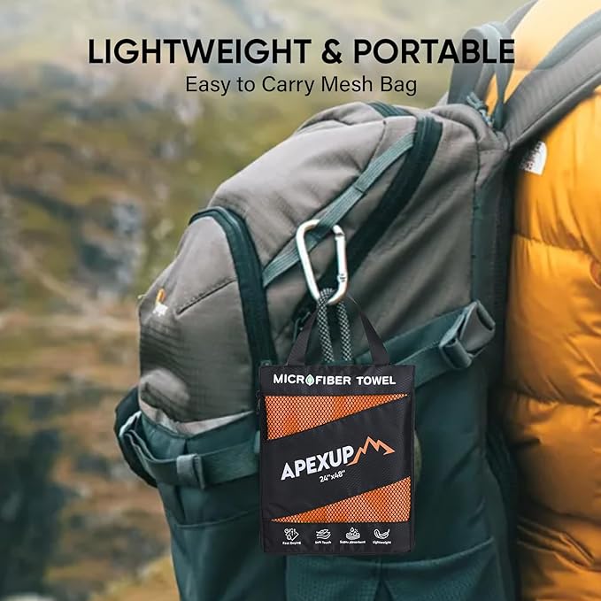 APEXUP Microfiber Travel Towel, Ultra Absorbent Quick Dry Towels, Lightweight - Image 7