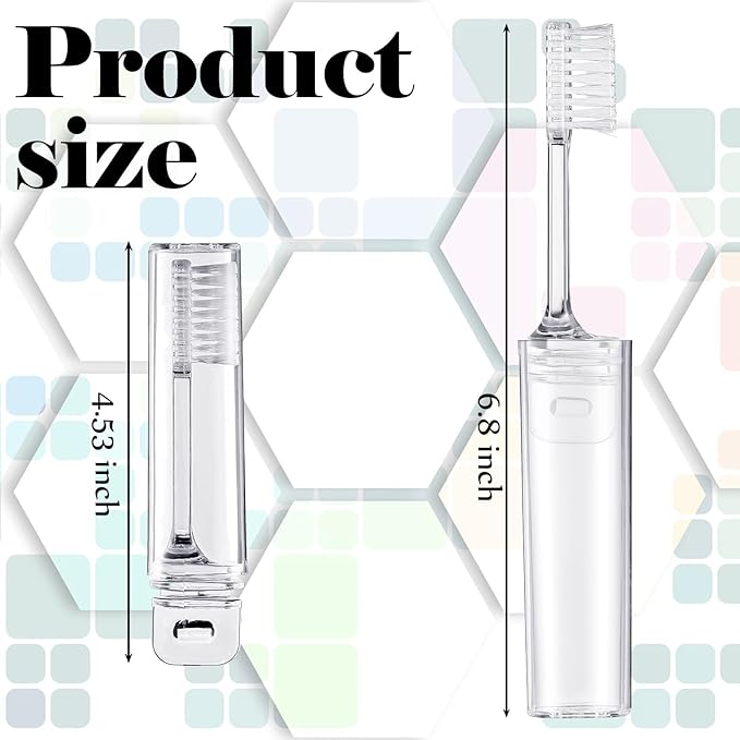 Patelai 4 Pieces Travel Toothbrush Set, Soft Bristle Mini Foldable Tooth Brush - Image 2