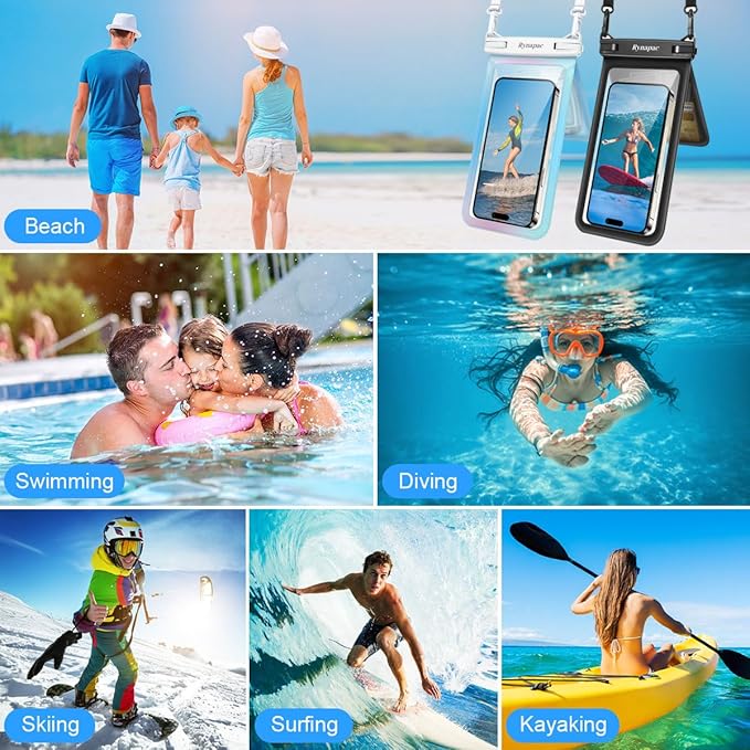 Double Space Waterproof Phone Pouch, 2 Pack Waterproof Phone Case - Image 6
