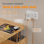 TESSAN European Travel Plug Adapter 2-Pack, US to EU Outlet Adaptor - Image 4