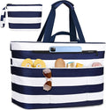 Extra Large Beach Bags for Women, Waterproof Sandproof Beach Tote Bag Zipper by ZENTREON