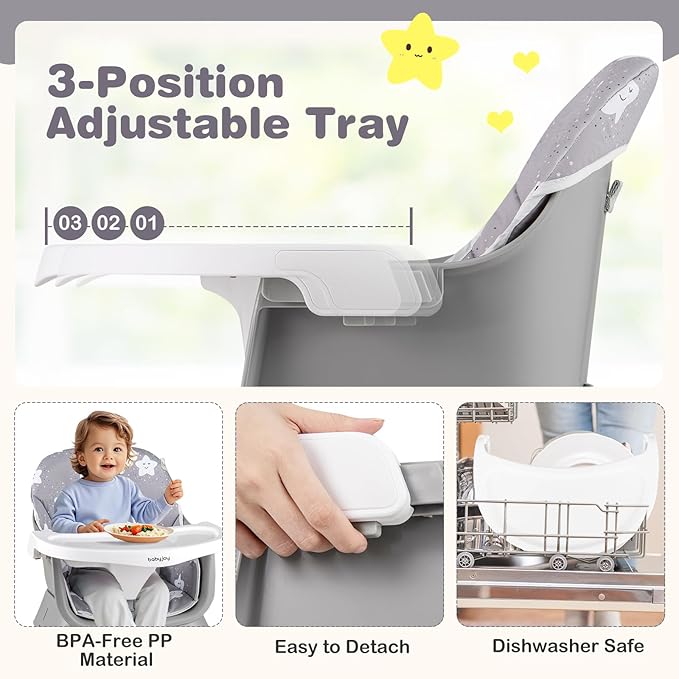 BABY JOY 16 in 1 High Chair, Convertible Baby Highchair - Image 7