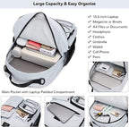 Lohol Water Resistant Backpack for Travel School Work, Casual Daypack - Image 5