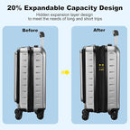 Expandable Carry On Luggage Airline Approved, 20 Inch Lightweight ABS+PC Hard - Image 2