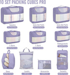 Veken 10 Set Packing Cubes for Travel Essential, Suitcase Organizer Bags in 4 - Image 2