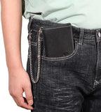 Holder for AirTag Men's Wallet Genuine Leather Purse RFID Blocking Bifold - Image 3