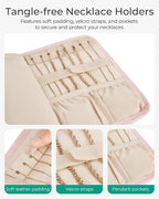 BAGSMART Travel Jewelry Organizer Case, Foldable Jewelry Roll - Image 4