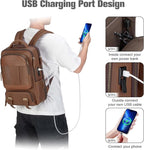 Tzowla Leather Laptop Backpack, Bag - Image 3