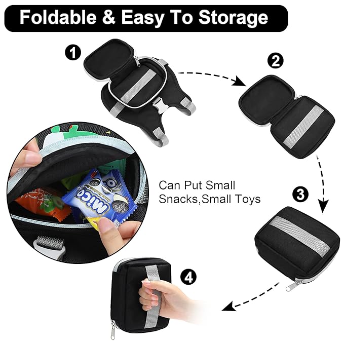 Accmor Toddler Harness Leash+ Anti Lost Wrist Link, Cute Dinosaur Kids Harness - Image 3