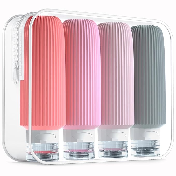 Travel Bottles for Toiletries, Large 6oz Travel Size Containers, BPA Free Leak by Mrsdry