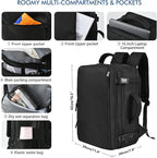 Beraliy Travel Backpack for Men Women, Carry On Backpack, 16 Inch Laptop - Image 4