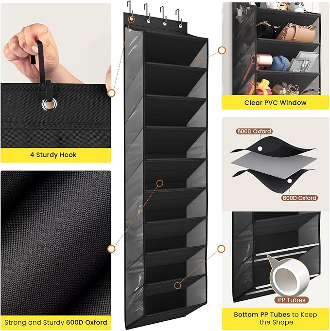 Over the Door Shoe Organizer for Closet, Shoes Rack - Image 3