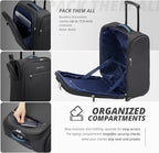 Verage Under Seat Luggage with Wheels, Softside Expanable Small Suitcase Carry - Image 5