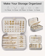 Vlando Travel Jewelry Case, PU Leather Travel Jewelry Box - Image 8