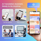 AIKYA AI Language Translator Device, Upgraded AI Translator, 135+ Language - Image 2
